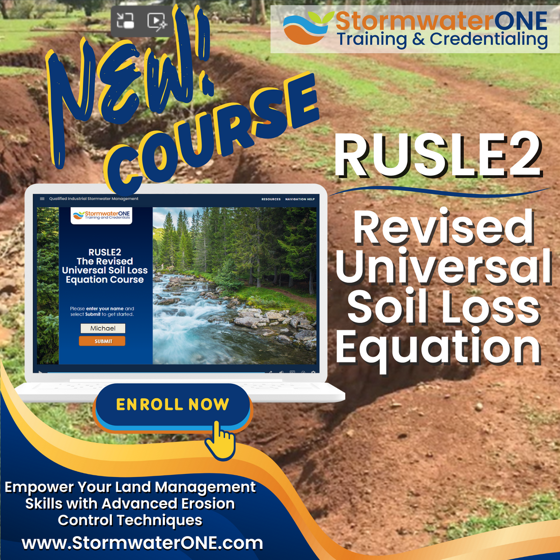 StormwaterONE Launches Comprehensive New RUSLE2 Modeling Course to Empower Stormwater Management Professionals